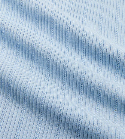 Head Golf Womens Long Sleeve Pointelle Knit Polo - Blue