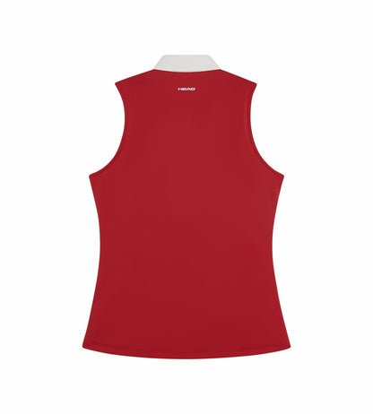 Head Golf Womens Performance Sleeveless Polo - Red