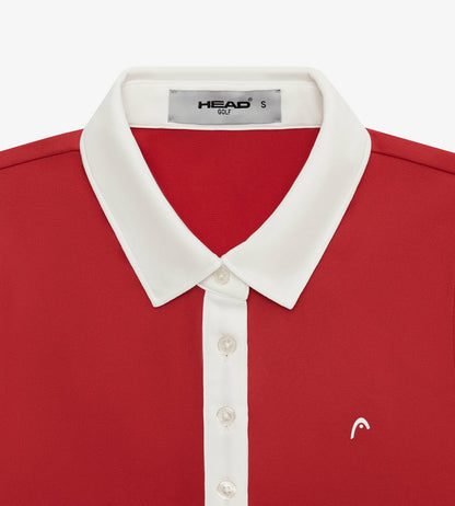 Head Golf Womens Performance Sleeveless Polo - Red