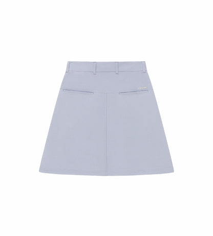Head Golf Yoke Pleat Skirt - CREAM/DUSTY BLUE