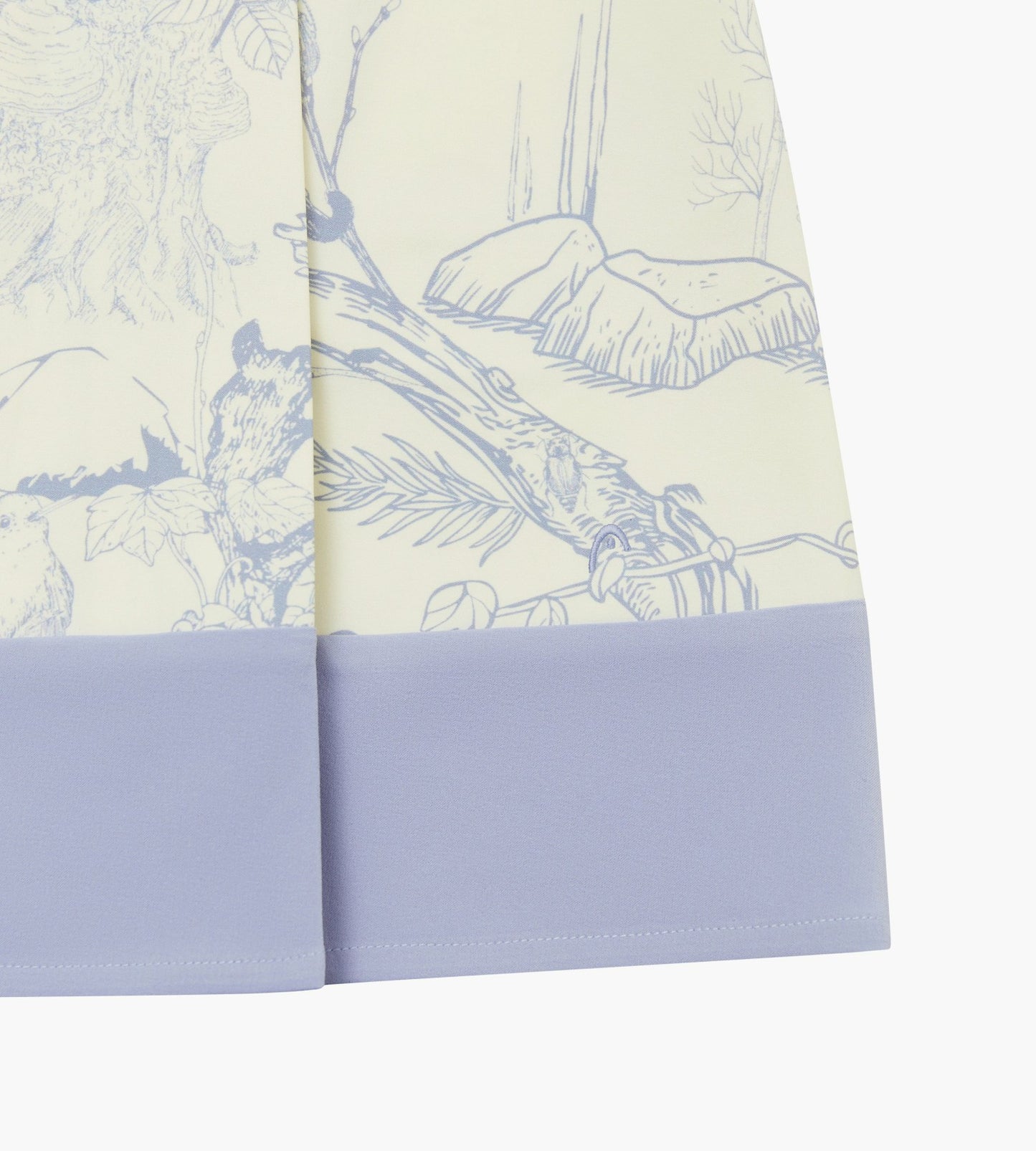 Head Golf Bound Box Pleat Skirt - Cream/Blue/Forest