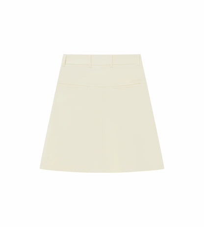 Head Golf Yoke Pleat Skirt - Cream