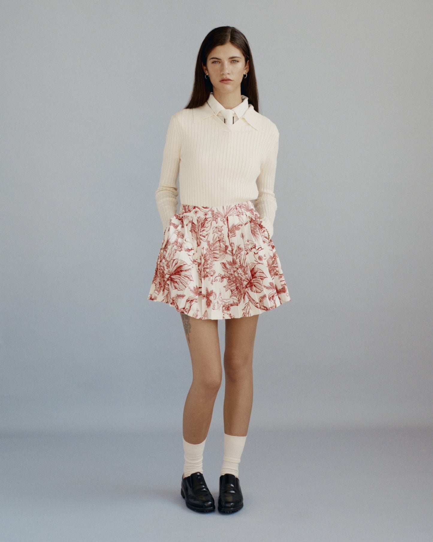 Head Golf Womens Knife Pleat Skirt - Red-Botanical
