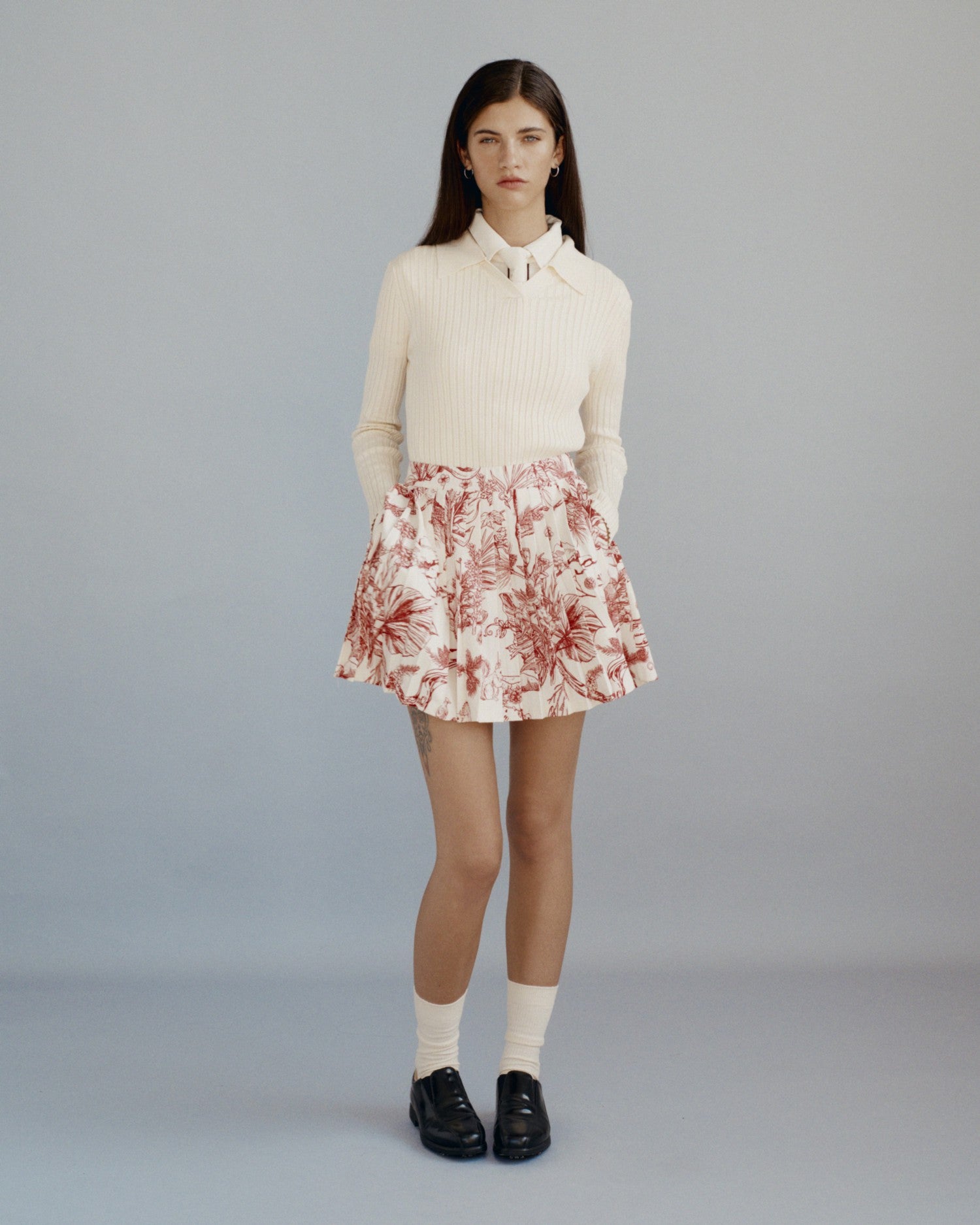 Head Golf Womens Knife Pleat Skirt - Red-Botanical