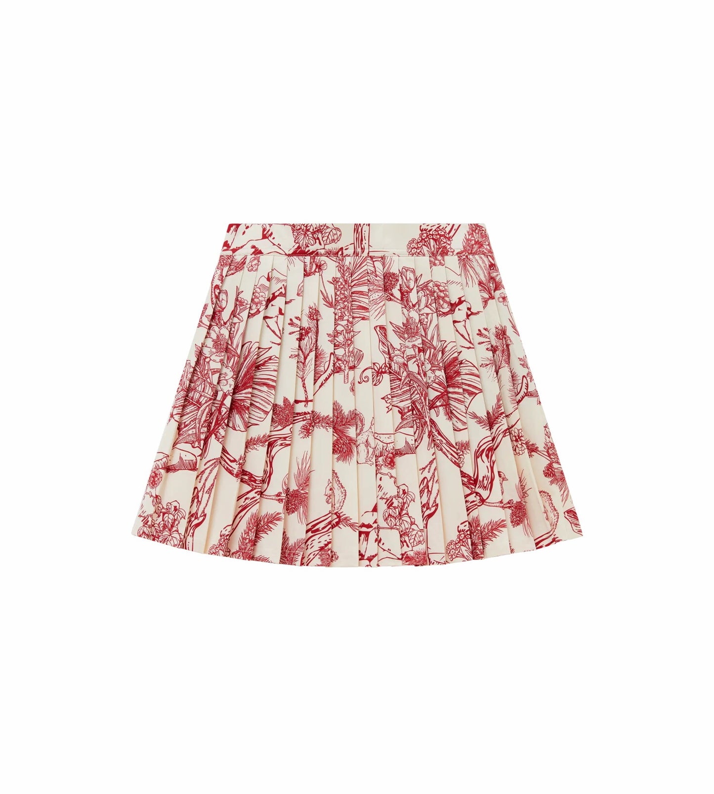Head Golf Womens Knife Pleat Skirt - Red-Botanical