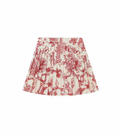Head Golf Womens Knife Pleat Skirt - Red-Botanical