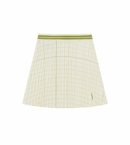 Head Golf Midi Pleat Skirt - Score Card Print