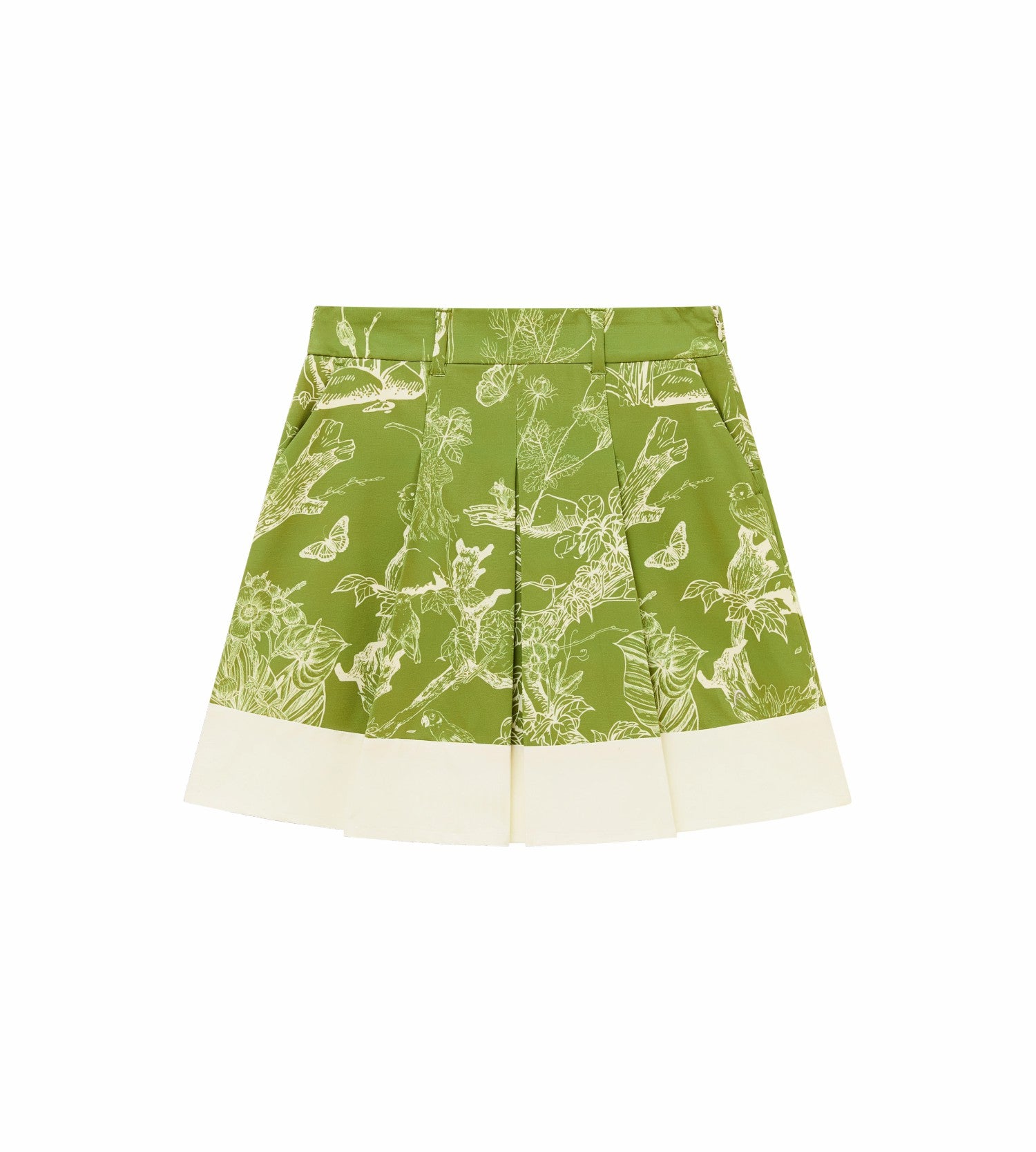 Head Golf Bound Box Pleat Skirt - Green/White/Forest