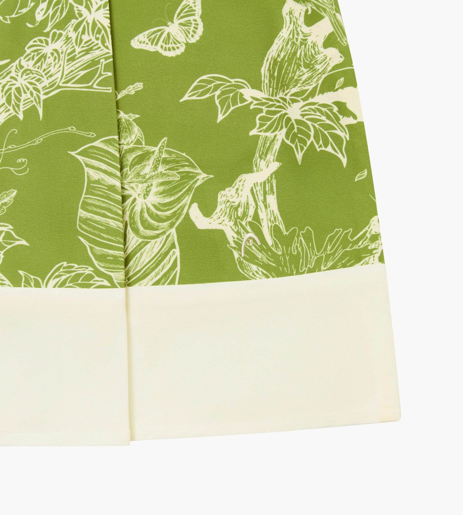 Head Golf Bound Box Pleat Skirt - Green/White/Forest