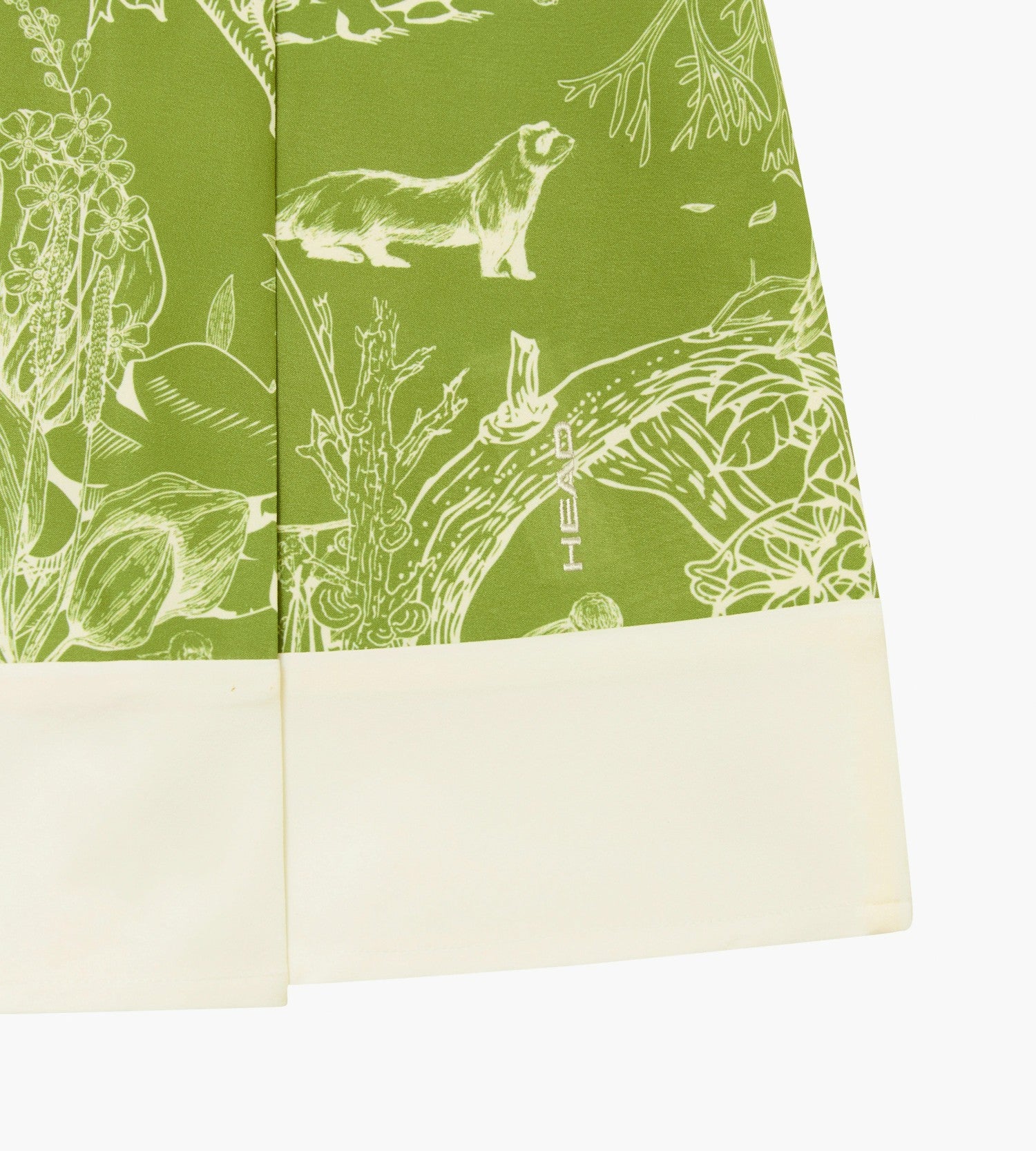 Head Golf Bound Box Pleat Skirt - Green/White/Forest