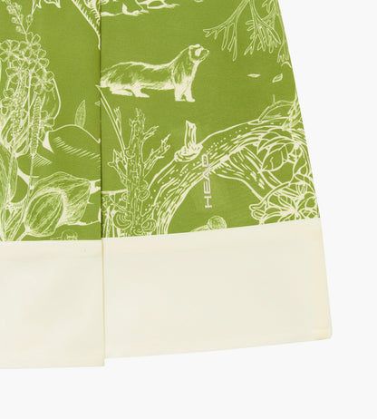 Head Golf Bound Box Pleat Skirt - Green/White/Forest