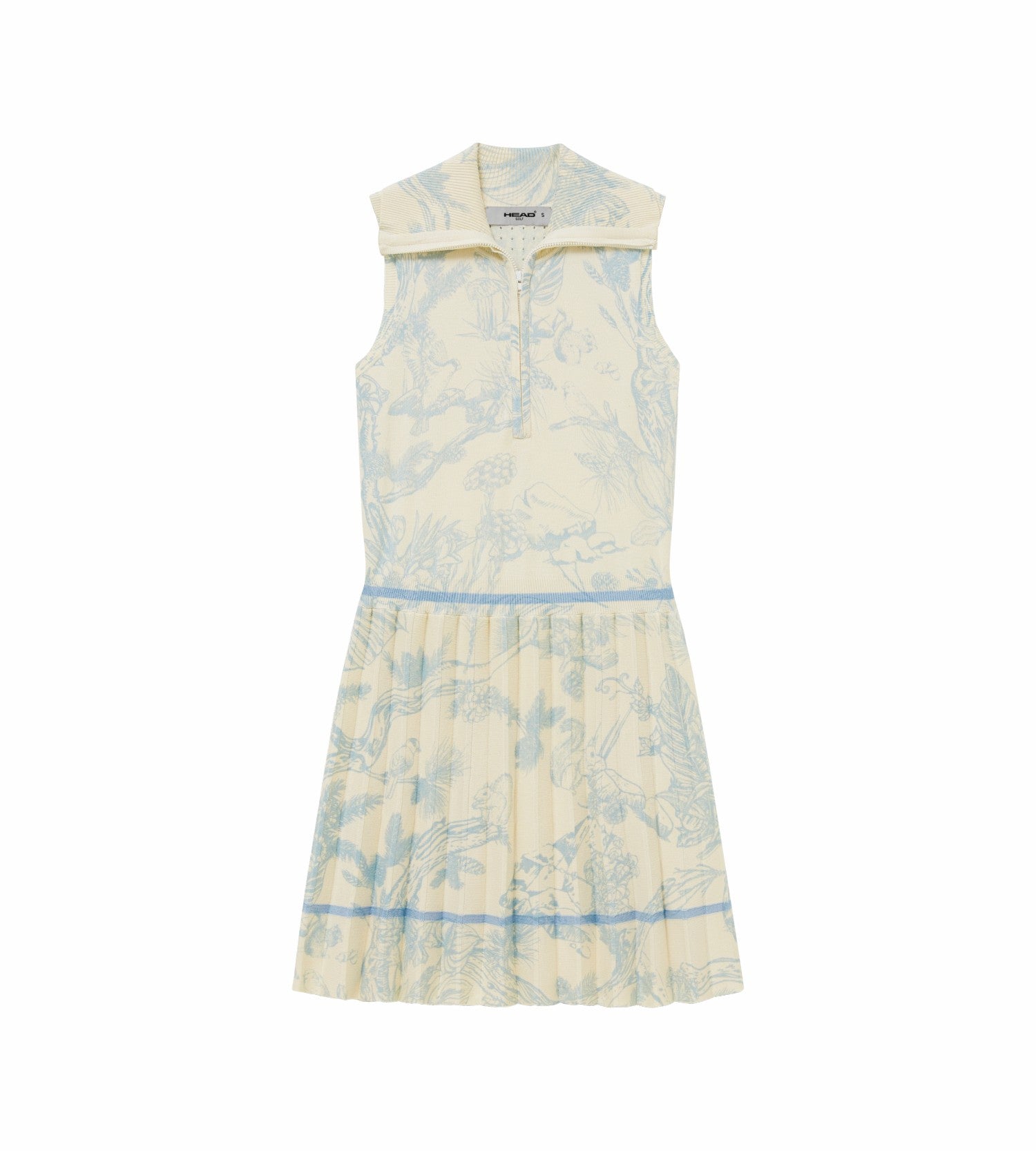 Head Golf Womens Knit Pleat Dress - Blue-Botanical