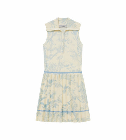 Head Golf Womens Knit Pleat Dress - Blue-Botanical