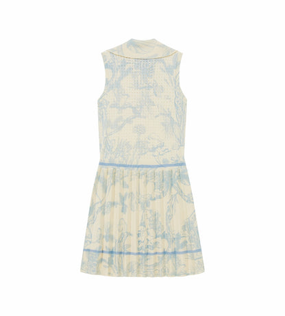 Head Golf Womens Knit Pleat Dress - Blue-Botanical