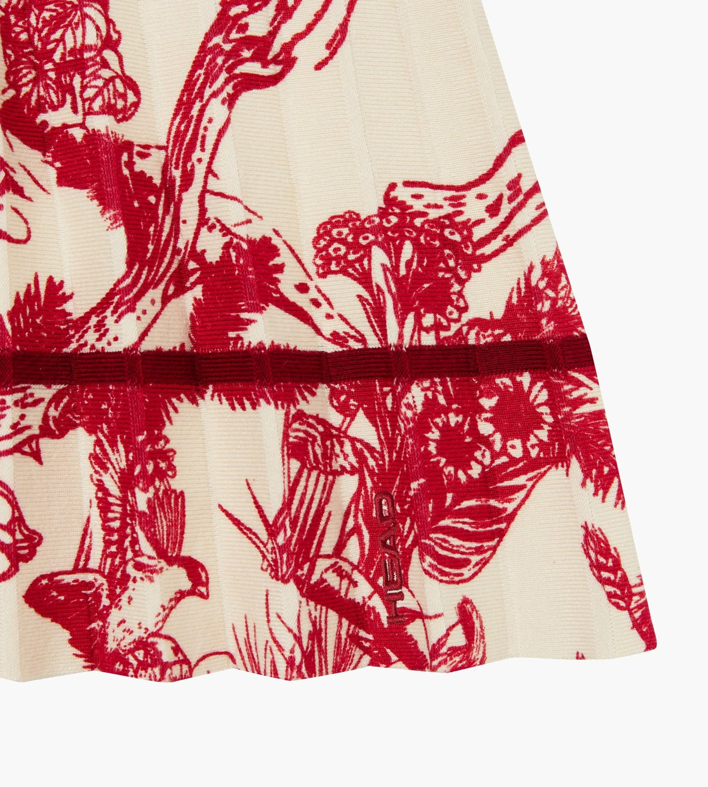 Head Golf Womens Knit Pleat Dress - Red-Botanical