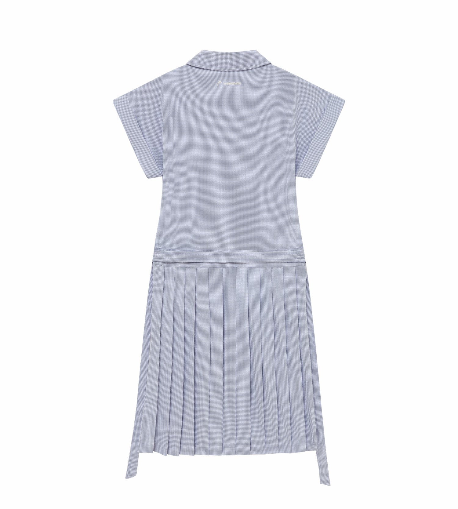 Head Golf Dolman Sleeve Pleated Dress - CREAM/DUSTY BLUE