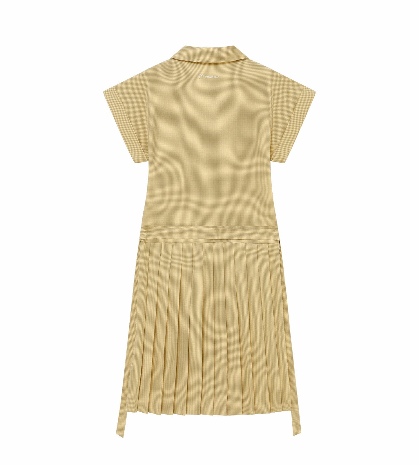 Head Golf Dolman Sleeve Pleated Dress - CREAM/KHAKI