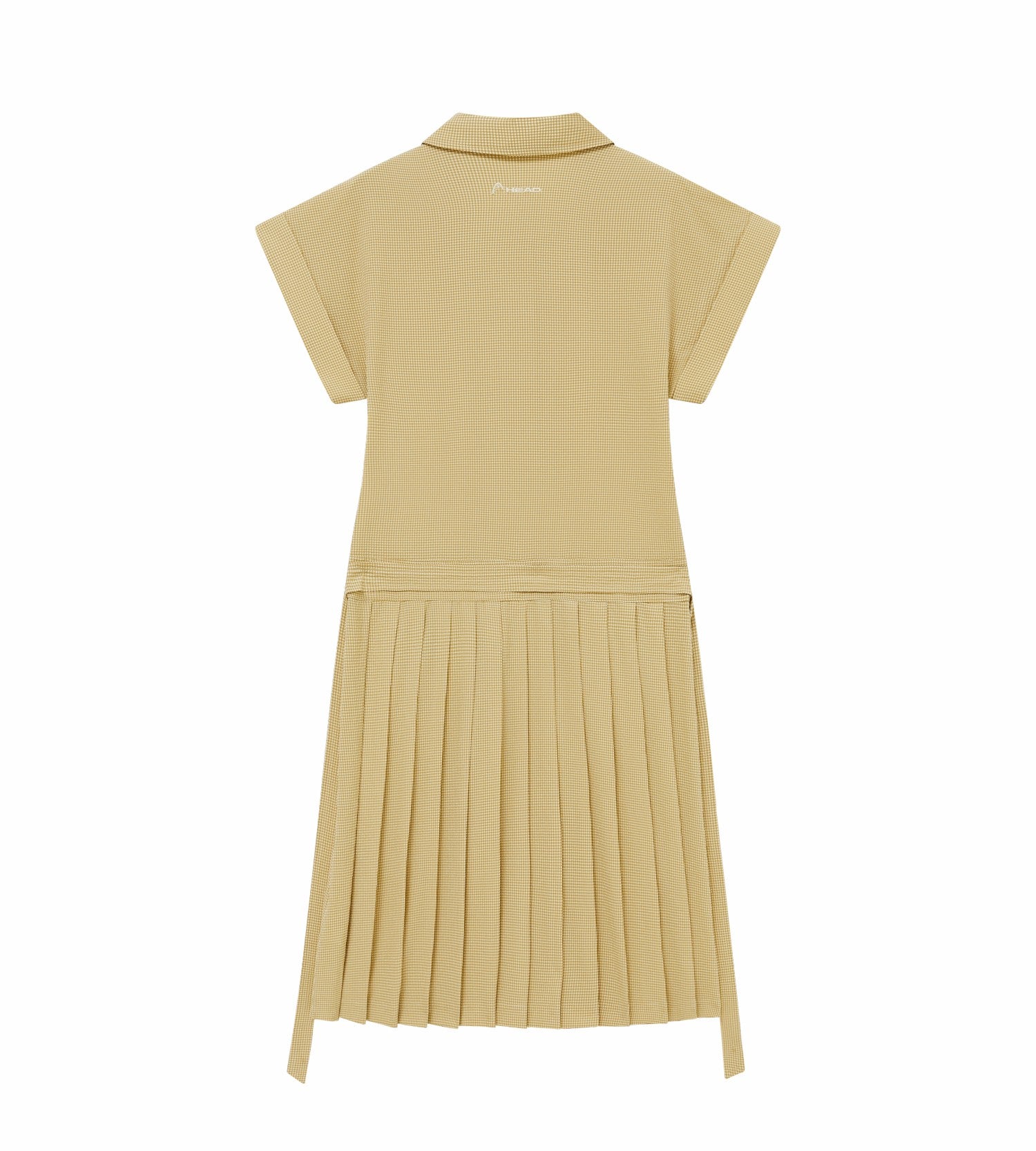 Head Golf Dolman Sleeve Pleated Dress - CREAM/KHAKI