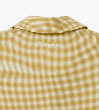 Head Golf Dolman Sleeve Pleated Dress - CREAM/KHAKI