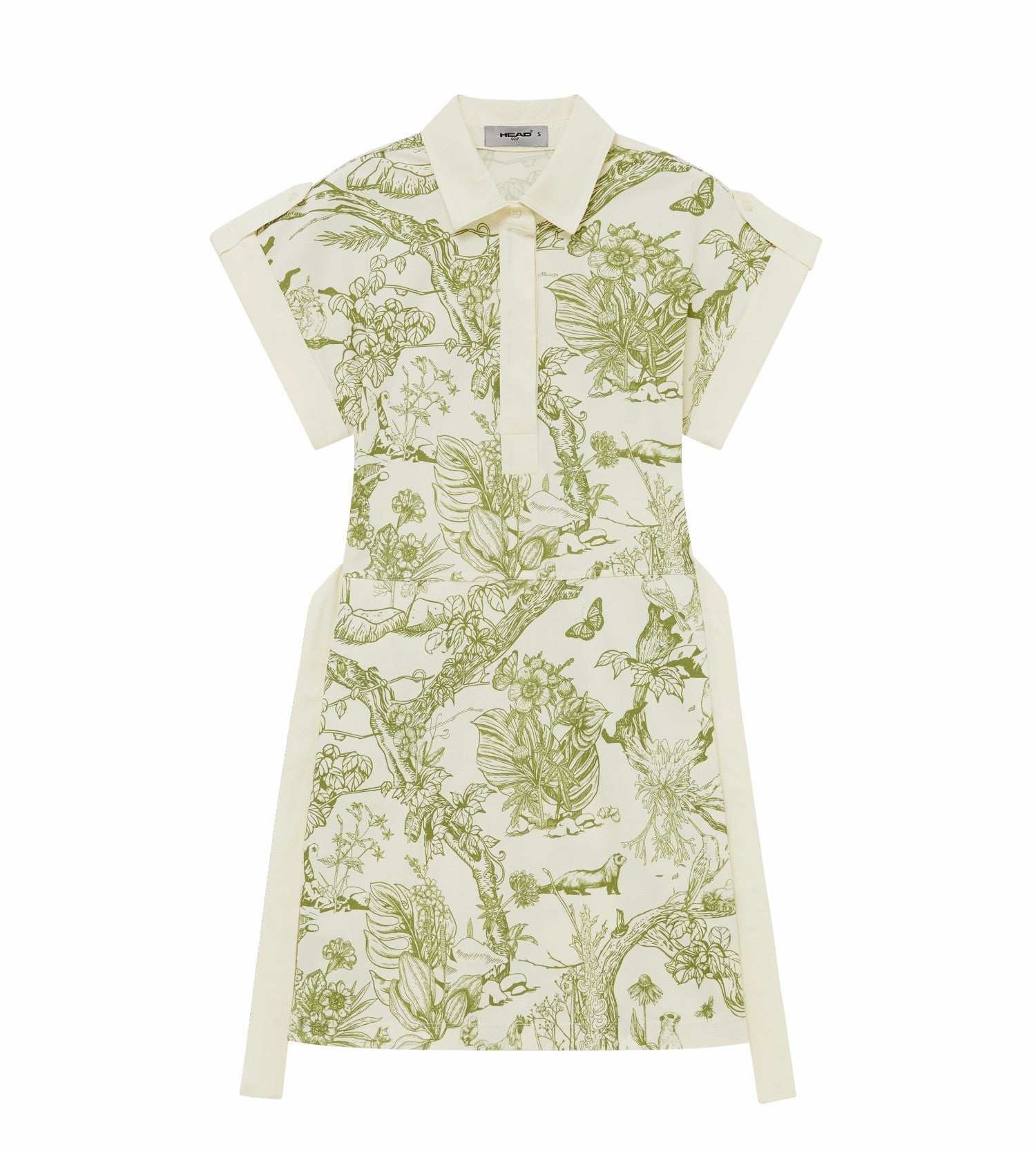 Head Golf Dolman Sleeve Dress - Cream/Green/Forest
