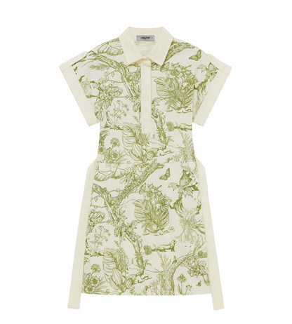Head Golf Dolman Sleeve Dress - Cream/Green/Forest