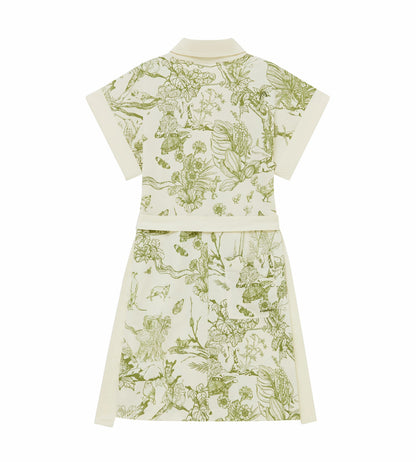 Head Golf Dolman Sleeve Dress - Cream/Green/Forest