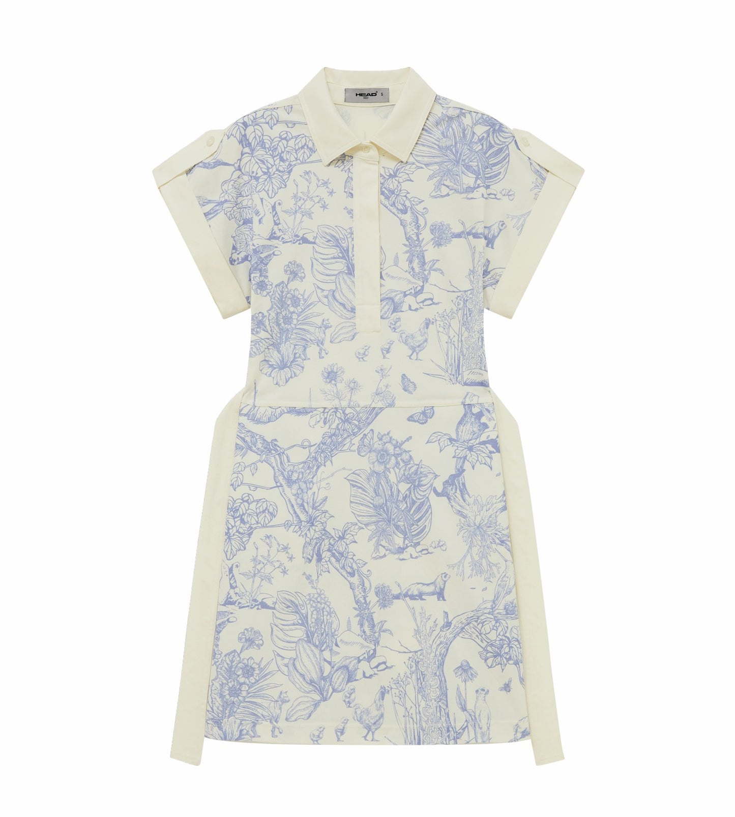 Head Golf Dolman Sleeve Dress - Cream/Blue/Forest