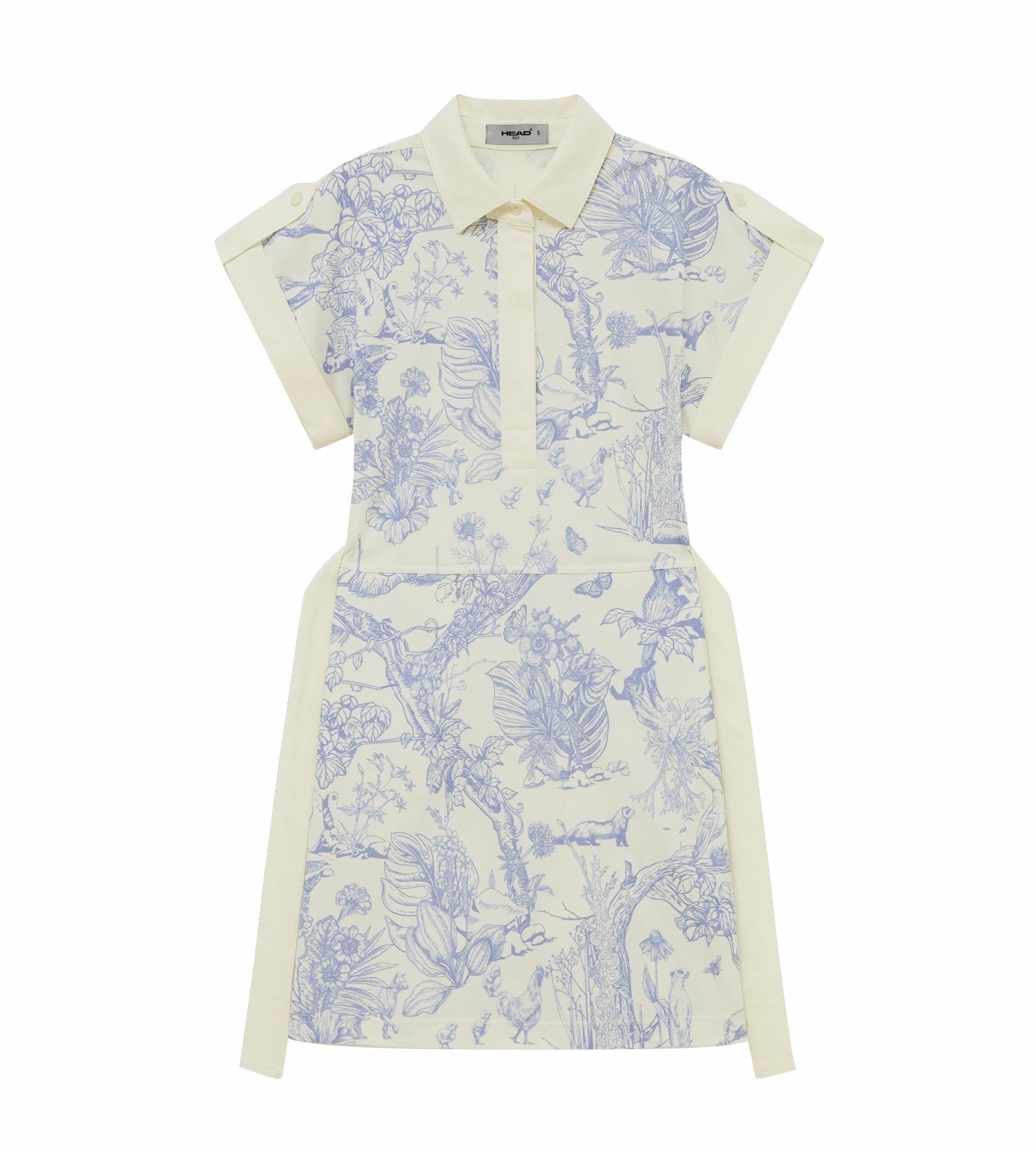 Head Golf Dolman Sleeve Dress - Cream/Blue/Forest