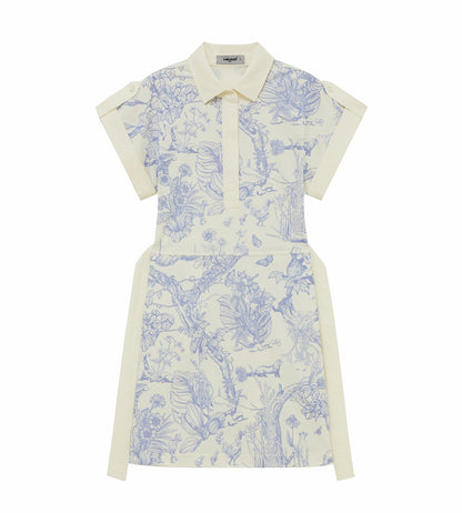 Head Golf Dolman Sleeve Dress - Cream/Blue/Forest
