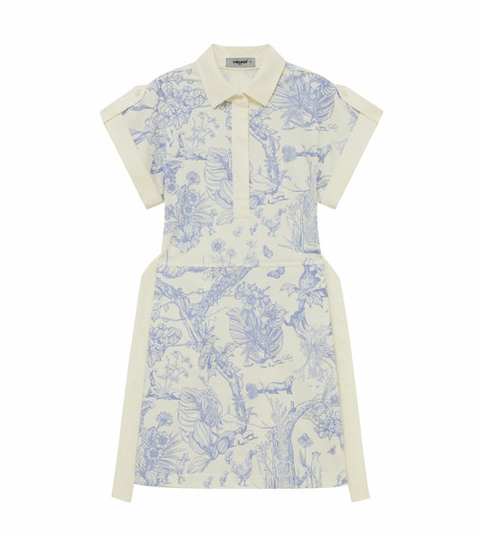 Head Golf Dolman Sleeve Dress - Cream/Blue/Forest