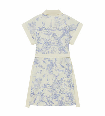 Head Golf Dolman Sleeve Dress - Cream/Blue/Forest