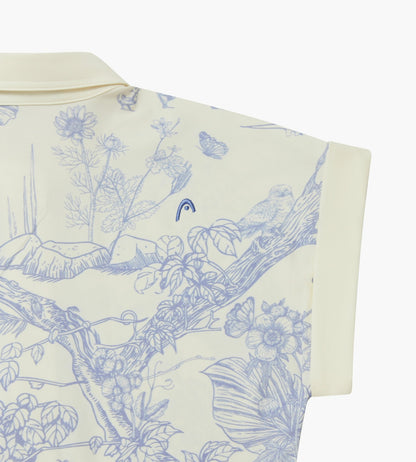 Head Golf Dolman Sleeve Dress - Cream/Blue/Forest