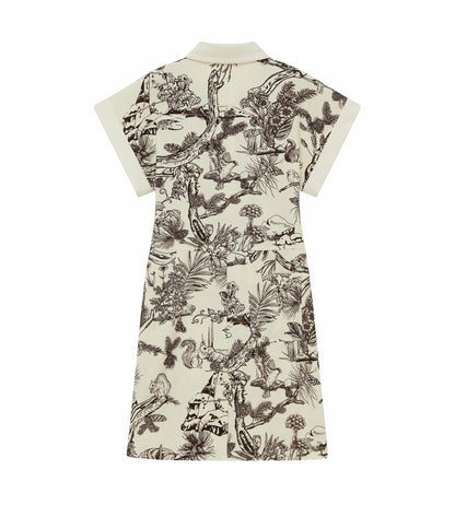 Head Golf Womens Sleeve Rolled Dress - Brown-Botanical