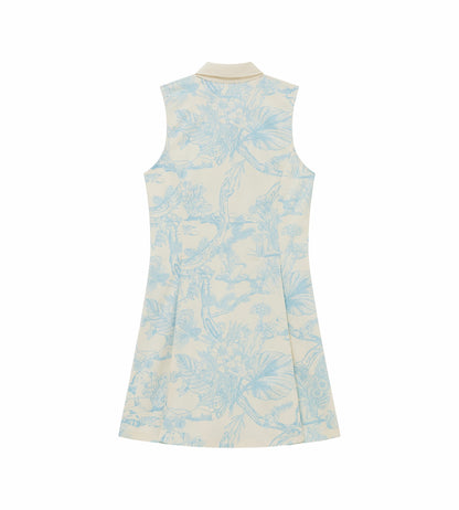 Head Golf Womens Signature Polo Dress - Blue-Botanical