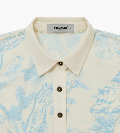 Head Golf Womens Signature Polo Dress - Blue-Botanical
