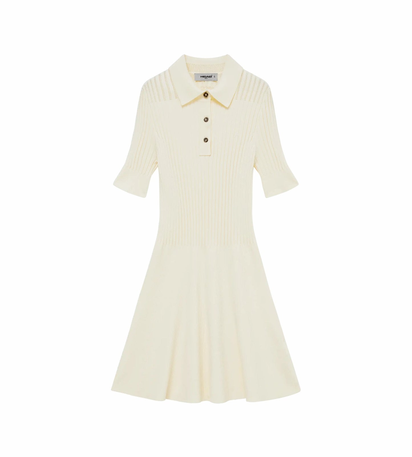 Head Golf Womens Godet Knit Dress - Cream