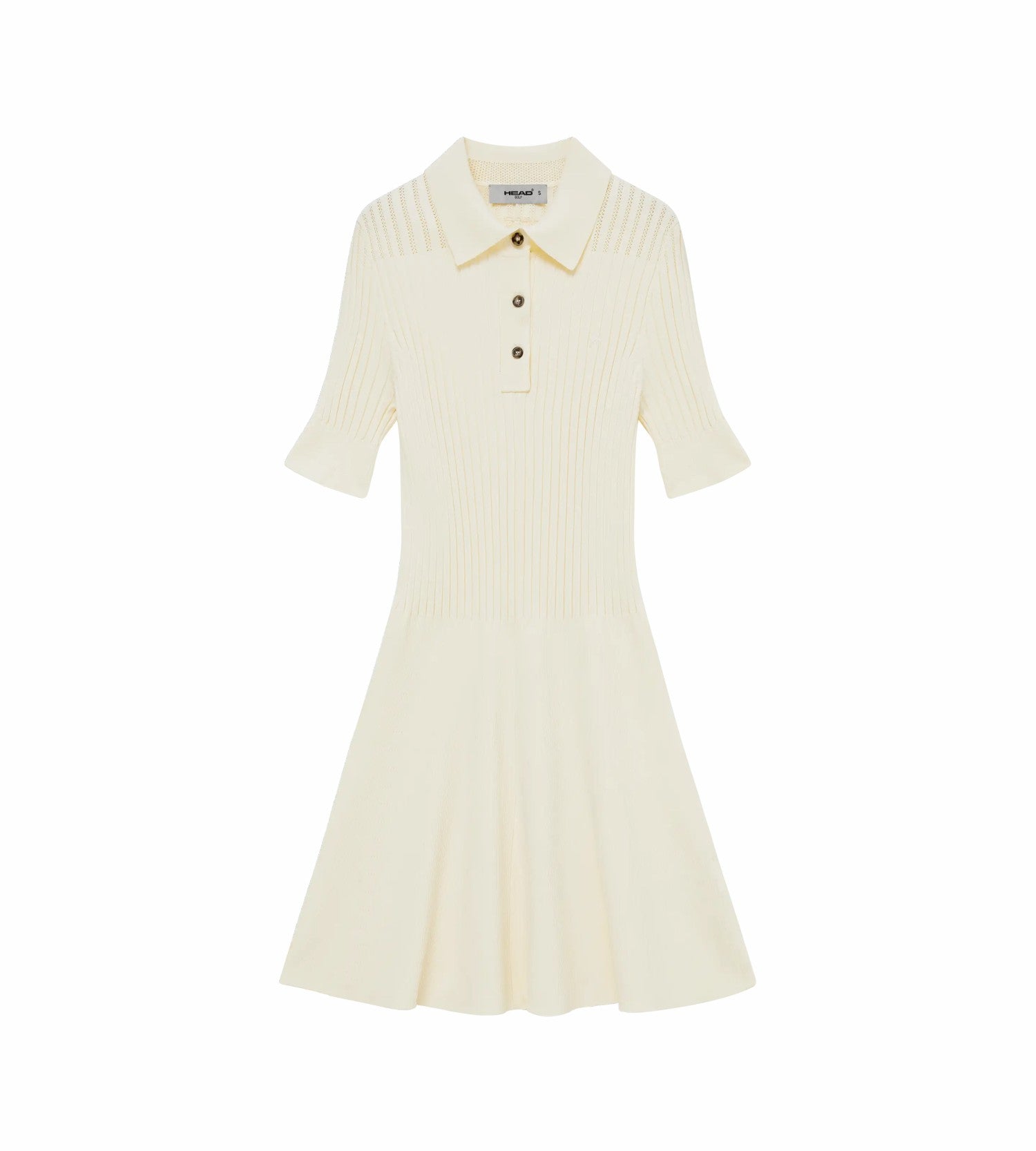 Head Golf Womens Godet Knit Dress - Cream