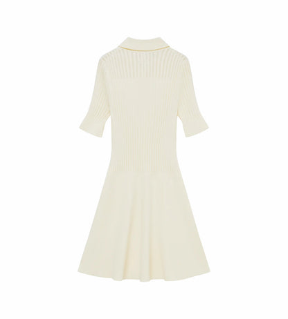 Head Golf Womens Godet Knit Dress - Cream