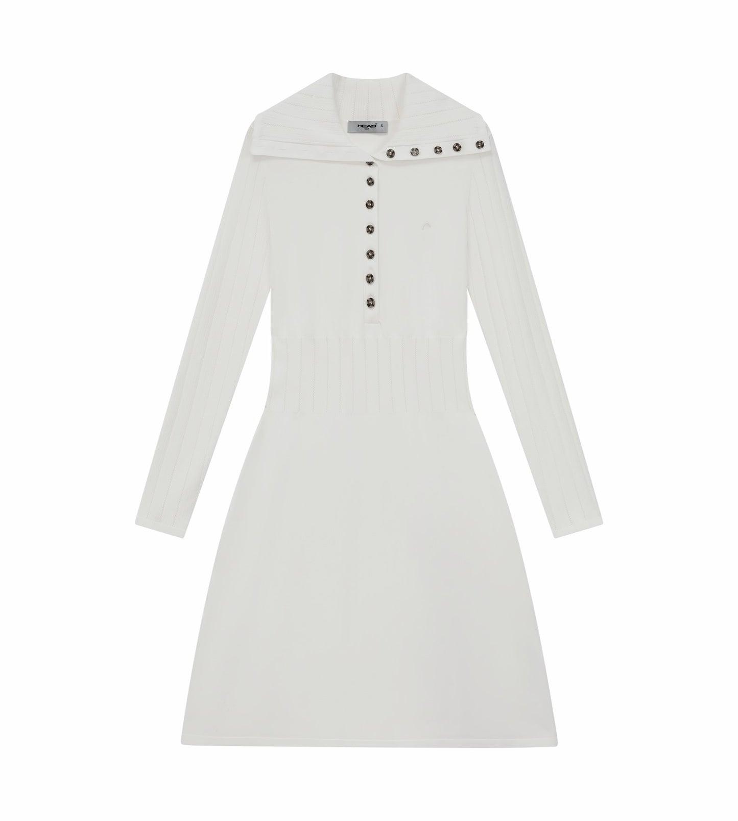 Head Golf Pointelle Knit Dress - White