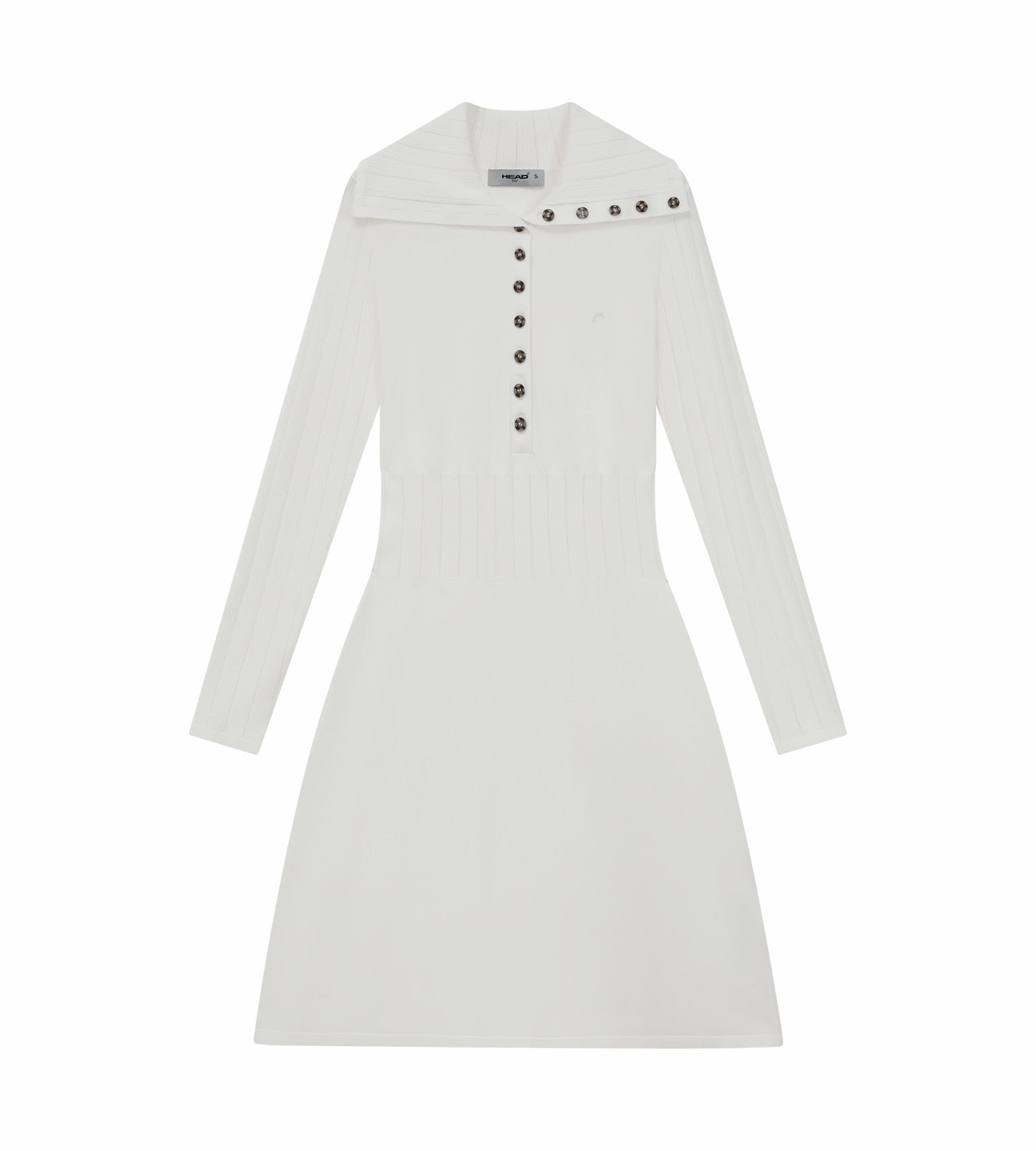 Head Golf Pointelle Knit Dress - White
