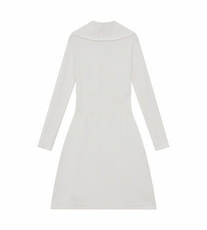 Head Golf Pointelle Knit Dress - White
