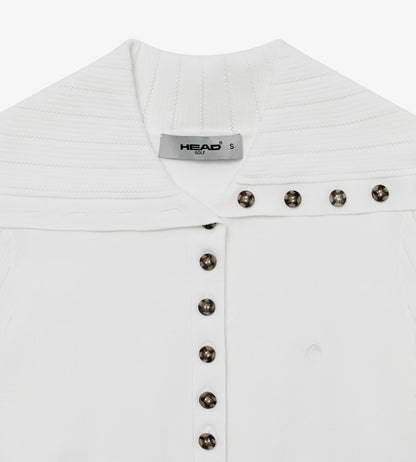 Head Golf Pointelle Knit Dress - White