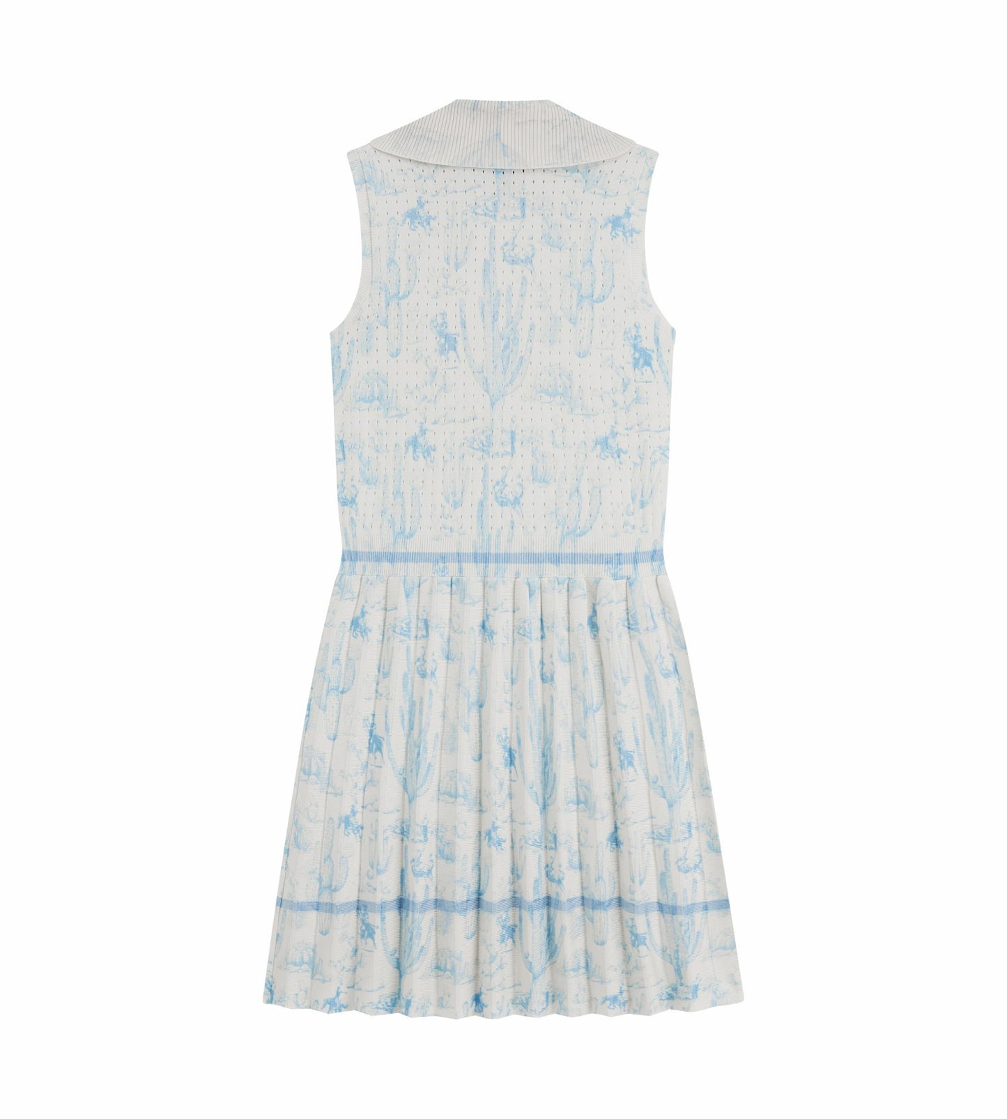 Head Golf Knit Pleat Dress - Blue-cactus