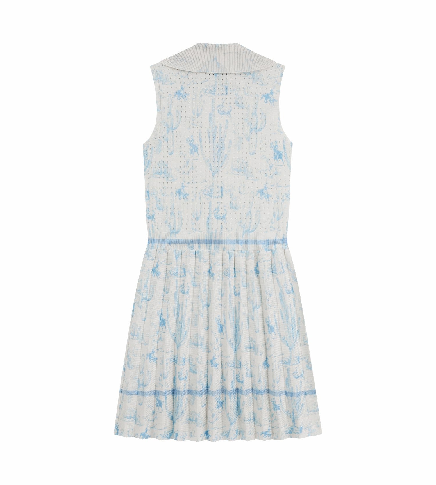 Head Golf Knit Pleat Dress - Blue-cactus