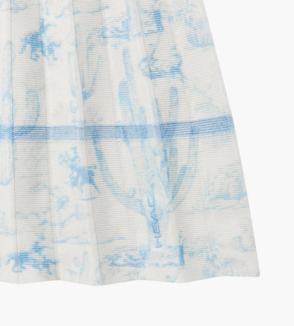 Head Golf Knit Pleat Dress - Blue-cactus