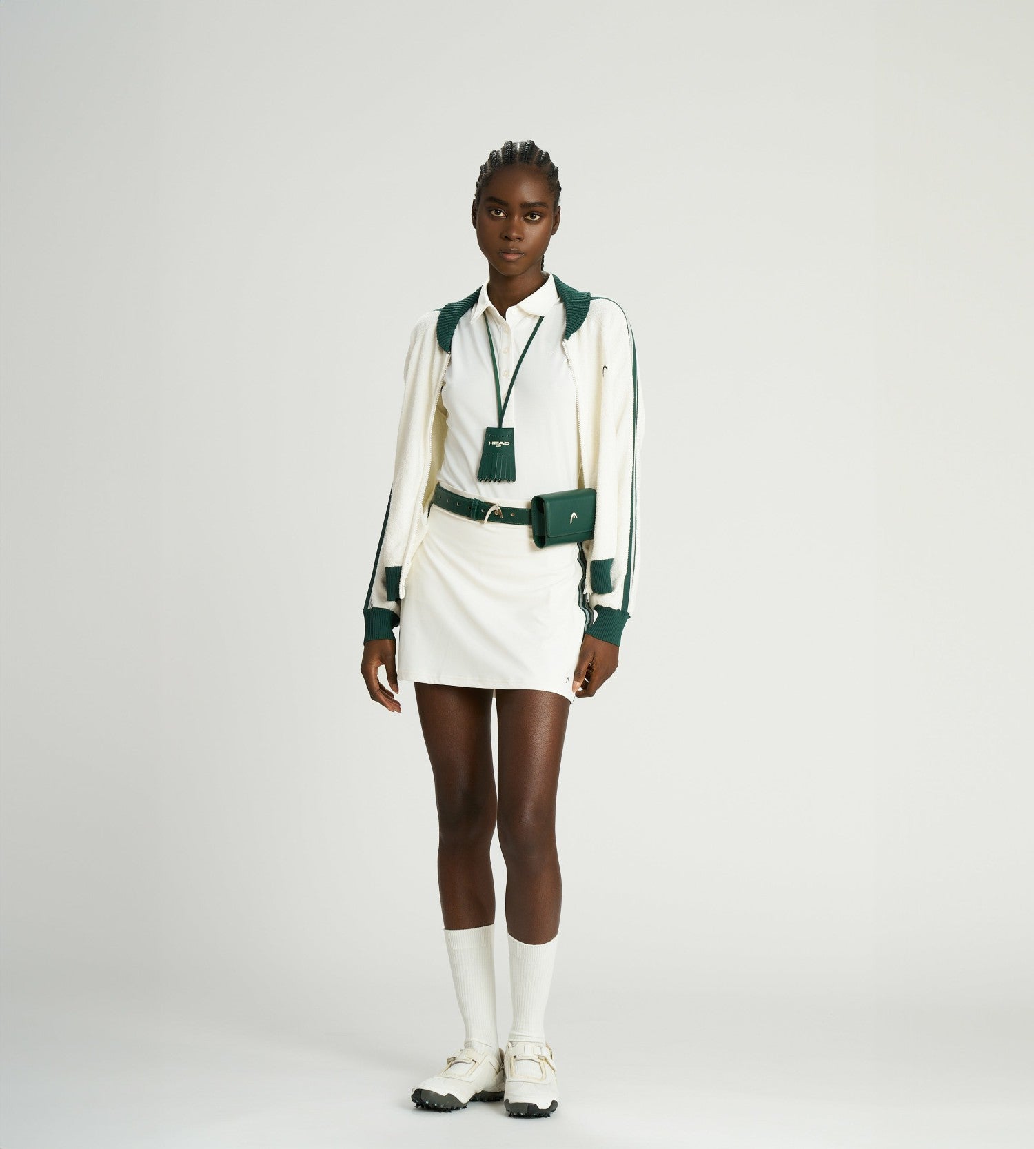 Head Golf Knit Raglan Tape Jacket - White