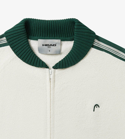 Head Golf Knit Raglan Tape Jacket - White