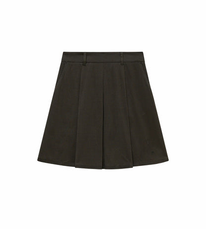 Head Golf Womens Bound Box Pleat Skirt - BROWN/MESH