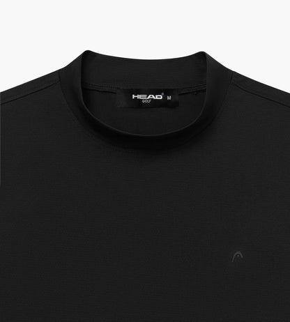 Head Golf Mens Mock Neck Short Sleeve - Black