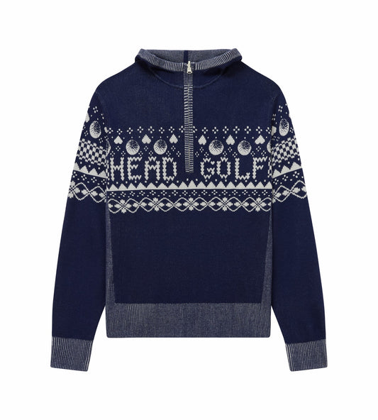 Head Golf Mens Knit Zip Hoodie - Navy